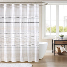 Load image into Gallery viewer, Nea Cotton Printed Shower Curtain With Trims II70-1120 By Olliix