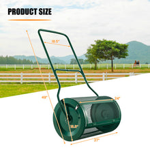 Load image into Gallery viewer, 27 Inch Compost Spreader with Upgrade U-shaped Handle-Green