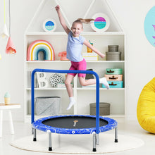 Load image into Gallery viewer, 36 Inch Kids Trampoline Mini Rebounder with Full Covered Handrail -Blue