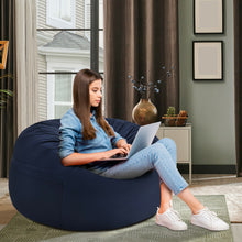 Load image into Gallery viewer, 3 Feet Bean Bag Chair with Microfiber Cover and Independent Sponge Filling-Navy