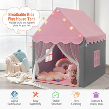 Load image into Gallery viewer, Kids Playhouse Tent with Star Lights and Mat-Pink