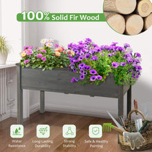 Load image into Gallery viewer, Wooden Raised Vegetable Garden Bed Elevated Grow Vegetable Planter-Gray