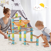 Load image into Gallery viewer, 162 Pieces Bamboo Marble Run Educational Learning Toy Set