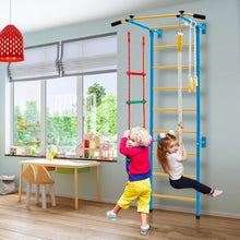 Load image into Gallery viewer, 5 In 1 Kids Indoor Gym Playground Swedish Wall Ladder-Yellow