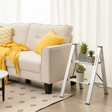 Load image into Gallery viewer, Folding Aluminum 2-Step Ladder with Non-Slip Pedal and Footpads-Silver