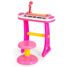 Load image into Gallery viewer, 31-Key Kids Piano Keyboard Toy with Microphone and Multiple Sounds for Age 3+-Pink
