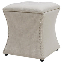 Load image into Gallery viewer, Amelia Nailhead Tufted Storage Ottoman