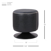 Load image into Gallery viewer, Gaia PU Leather Round Ottoman