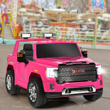 Load image into Gallery viewer, 12V 2-Seater Licensed GMC Kids Ride On Truck RC Electric Car with Storage Box-Pink