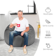 Load image into Gallery viewer, 3 Feet Bean Bag Chair with Microfiber Cover and Independent Sponge Filling-Gray