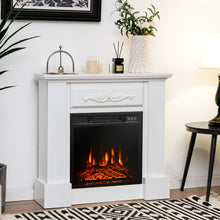 Load image into Gallery viewer, 1400W TV Stand Electric Fireplace Mantel with Remote Control-White