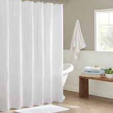 Load image into Gallery viewer, Arlo Super Waffle Textured Solid Shower Curtain MP70-6824A
