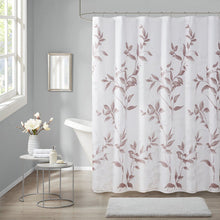 Load image into Gallery viewer, Madison Park Cecily 65% Rayonn 35% Polyester Shower Curtain- Mauve MP70-6630 By Olliix