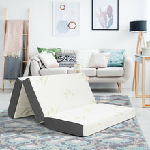 Load image into Gallery viewer, 6" Tri-Folding Memory Mattress Sofa Bed Guests Floor Mat Carry Bag-Queen size
