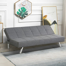 Load image into Gallery viewer, Convertible Futon Sofa Bed Adjustable Sleeper with Stainless Steel Legs
