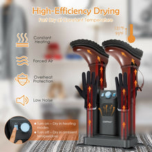 Load image into Gallery viewer, Electric Shoe Boot Dryer 4 Shoes with 180 Mins Timer Ozone Disinfection-Gray