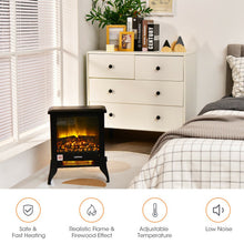 Load image into Gallery viewer, Compact Portable Space Heater with Realistic Flame Effect-Black
