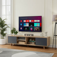 Load image into Gallery viewer, 63 Inch TV Stand Console with 2 Doors and Open Shelves