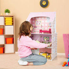 Load image into Gallery viewer, 2-In-1 Kids Kitchen Playset and Dollhouse with Accessories