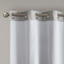 Load image into Gallery viewer, Sunsmart Como 100% Polyester Printed Faux Silk Total Blackout Window Panel Pair- Grey SS40-0143 By Olliix