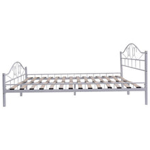 Load image into Gallery viewer, Black Steel Bed Frame with Wood Slats-Twin size