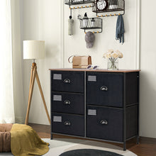Load image into Gallery viewer, 5-Drawer Storage Dresser for Bedroom Closet Entryway-Black