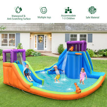 Load image into Gallery viewer, 6-in-1 Inflatable Dual Water Slide Bounce House Without Blower