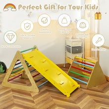 Load image into Gallery viewer, 3 in 1 Kids Climbing Ladder Set 2 Triangle Climbers with Ramp for Sliding