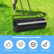 Load image into Gallery viewer, 36 x 12 Inch Tow Lawn Roller Water Filled Metal Push Roller-Black