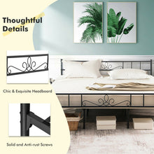Load image into Gallery viewer, Metal Platform Bed Frame with Headboard Footboard Mattress Support-King Size