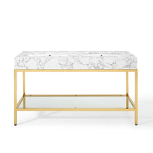 Load image into Gallery viewer, Kingsley 60" Gold Stainless Steel Bathroom Vanity by Modway
