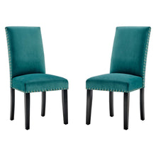 Load image into Gallery viewer, Parcel Performance Velvet Dining Side Chairs Set of 2 by Modway