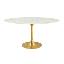 Load image into Gallery viewer, Lippa 60" Oval Faux Marble Dining Table by Modway