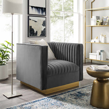 Load image into Gallery viewer, Sanguine Vertical Channel Tufted Accent Performance Velvet Armchair by Modway