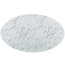 Load image into Gallery viewer, Lippa 78" Oval Faux Marble Dining Table by Modway