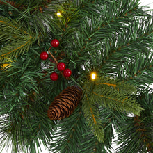 Load image into Gallery viewer, 6' Mixed Pine Artificial Christmas Garland w/ 35 Clear LED Lights