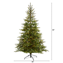 Load image into Gallery viewer, 7' North Carolina Spruce Artificial Christmas Tree w 450 Clear Lights