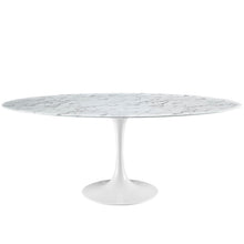Load image into Gallery viewer, Lippa 78" Oval Faux Marble Dining Table by Modway