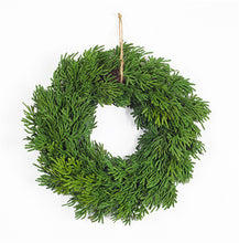 Load image into Gallery viewer, Pine Wreath Candle Ring with Jute Hanger 11.5"D