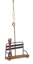 Load image into Gallery viewer, Vintage Wood and Metal Ski Chair Lift Ornament (Set of 12)