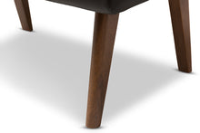 Load image into Gallery viewer, Baxton Studio Annetha Mid-Century Modern Black Faux Leather Upholstered Walnut Finished Wood Ottoman