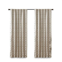 Load image into Gallery viewer, Sunsmart Cassius Marble Jacquard Total Blackout Rod Pocket/Back Tab Curtain Panel SS40-0098 By Olliix