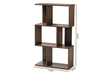 Load image into Gallery viewer, Baxton Studio Legende Modern and Contemporary Brown and Dark Grey Finished Display Bookcase