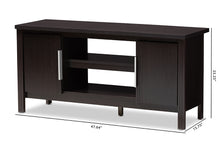 Load image into Gallery viewer, Baxton Studio Marley Modern and Contemporary Wenge Brown Finished TV Stand