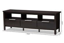 Load image into Gallery viewer, Baxton Studio Elaine Modern and Contemporary Wenge Brown Finished TV Stand