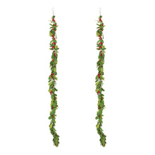 Load image into Gallery viewer, Fabric Mistletoe String Garland (Set of 2)