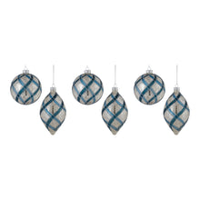 Load image into Gallery viewer, Glitter Net Glass Ball Ornamnet (Set of 6)