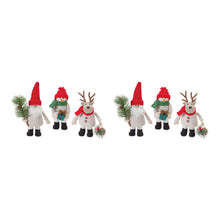 Load image into Gallery viewer, Plush Santa Snowman and Moose (Set of 3)