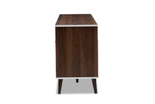 Load image into Gallery viewer, Baxton Studio Marion Mid-Century Modern Brown and White Finished TV Stand