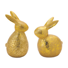 Load image into Gallery viewer, Gold Rabbit DŽcor (Set of 2)